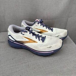 Brooks Ghost 15 Women's Size 10.5 D Wide Running Shoes Spa Blue Copper Pink